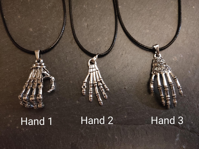 Skeleton Hand Halloween Necklace