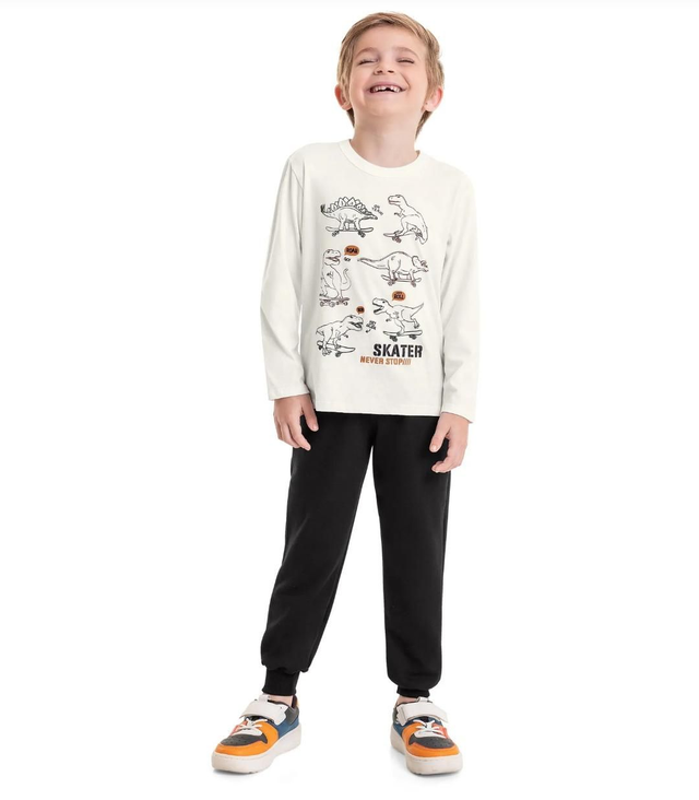 Conj. Camiseta e Calça Moletom Tam.4