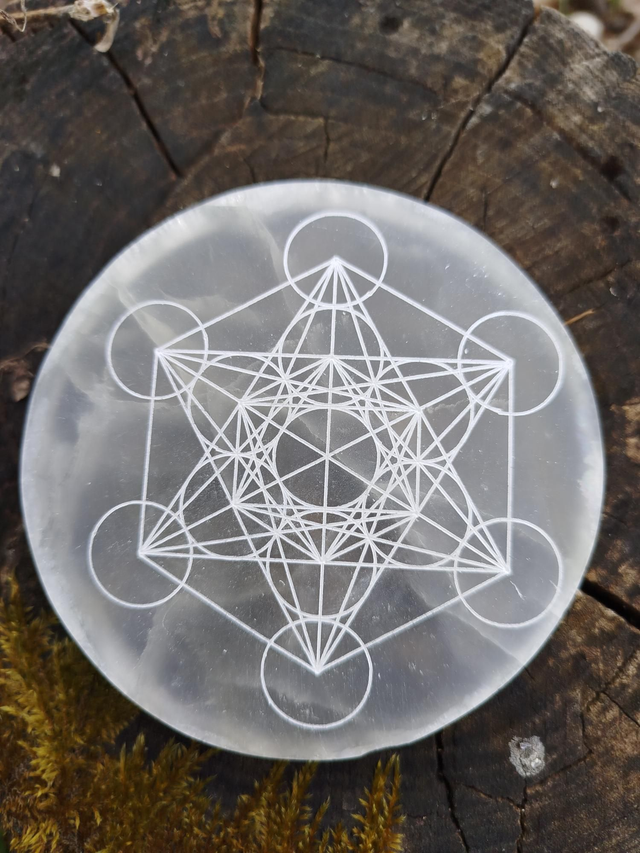 Selenite disque Metatron