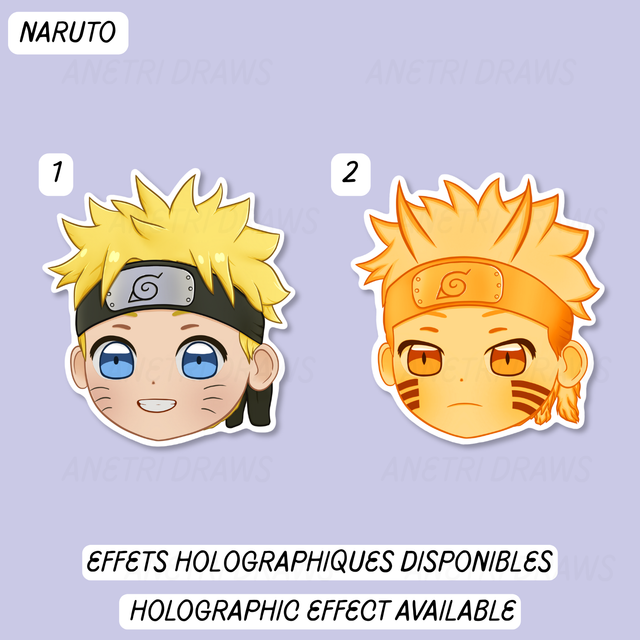 Sticker visage mignon Naruto | Naruto et sage mode