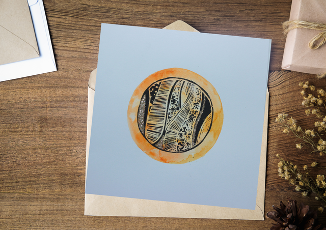 Carte sphère orange