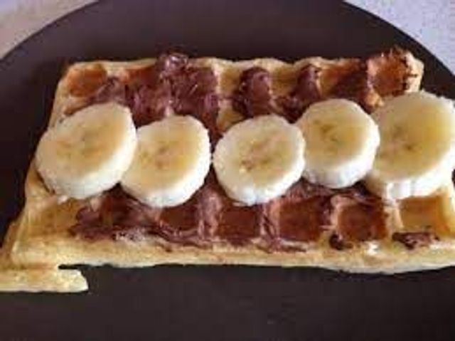 Gaufre nutella banane 