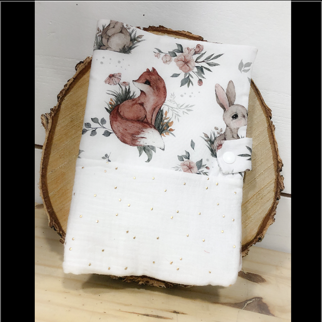 Carnet santé forêt crème 