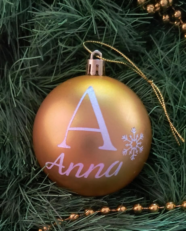 Boule de Noël personnalisée "Monogramme"