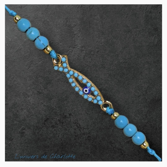 Bracelet "Turquoise" réglable T-01