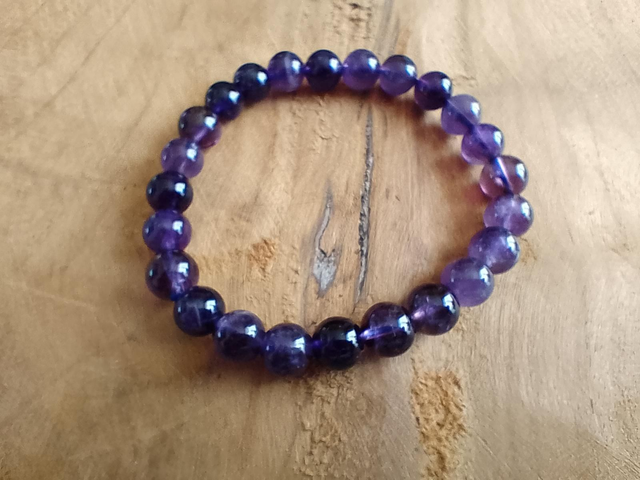 Bracelet Améthyste - 8 mm