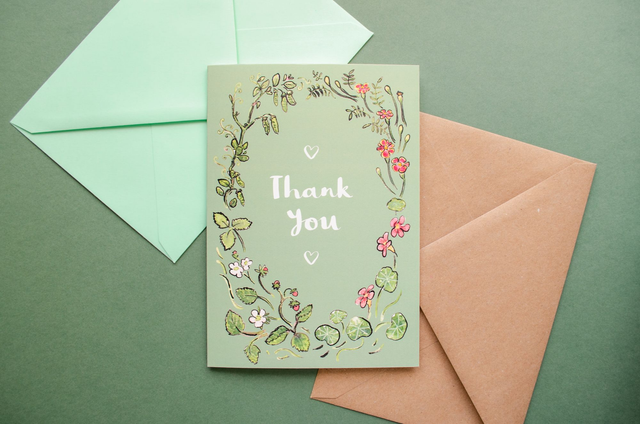 Thank You Card | Garden Wreath