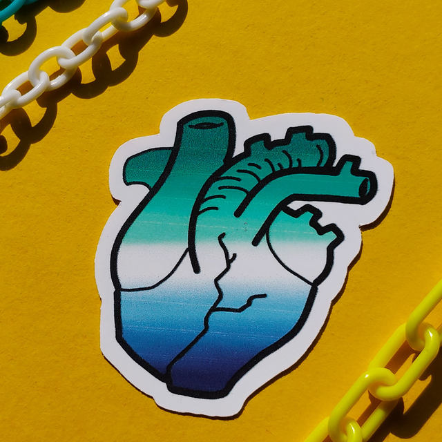 Gay - Real Heart - Sticker -[SKR-GY-RH]