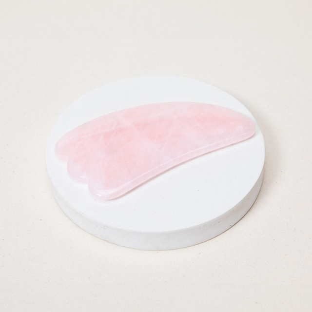 Gua Sha en Quartz rose