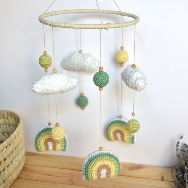 Mobile arc-en-ciel vert/jaune