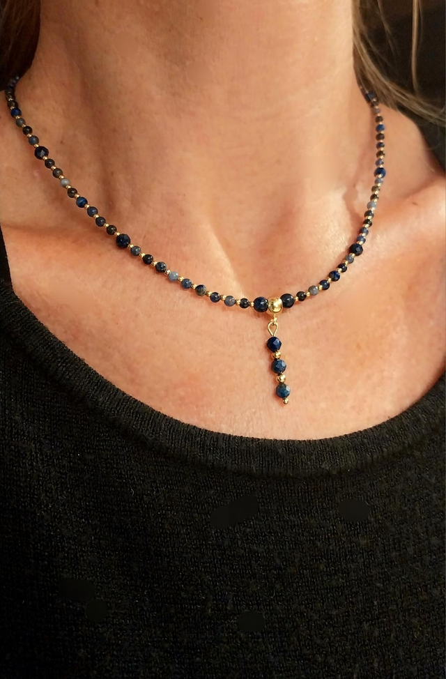 Collier Lapis Lazulli et Sodalite