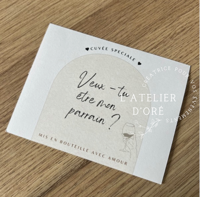 Étiquette bouteille de vin