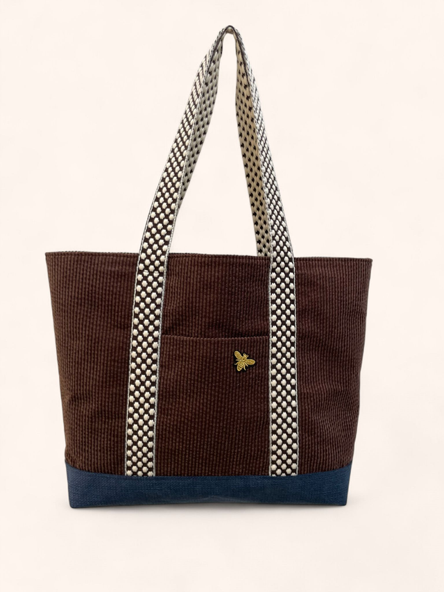 Cabas Essentiel - Velours Brun