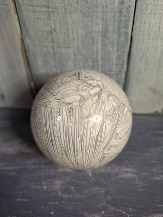 White Lace Agate Sphere #4