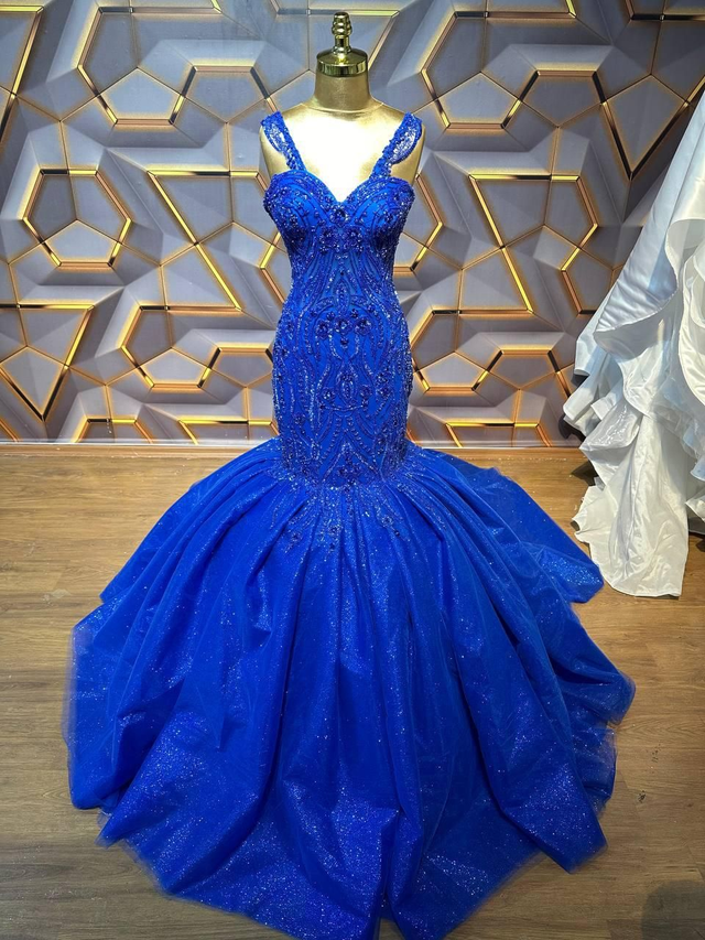 Robe de Mariée Sirène avec Paillettes Col Coeur / Réf : RMS94