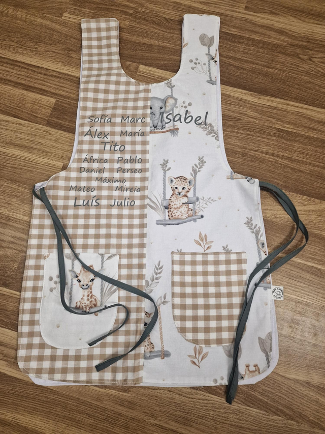 BATA PROFESORA CON NOMBRES(VINILO TEXTIL)