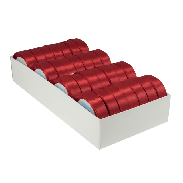 Ribbon: Single-faced Satin: 15m x 20mm: Colour : Red