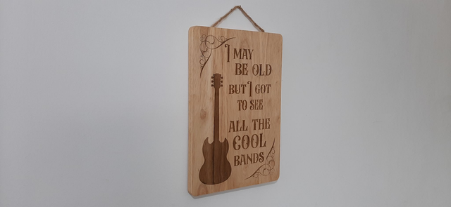 Large Portrait Guitar Themed Wall / Door Signs