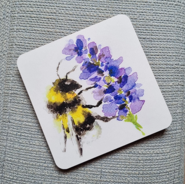 Bee and Lavender coaster 