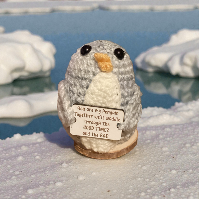 Crocheted positive pal (penguin waddle)