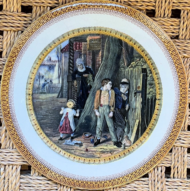 1860 Pratt Ware Plaque “The Bully“ After “Mulready”