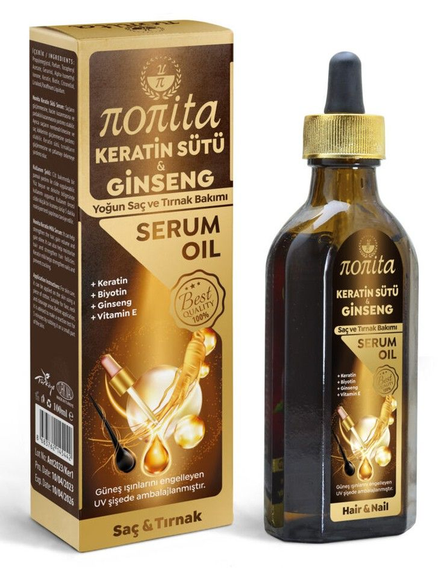 NONITA 100ml Serum do Włosów MLECZKO KERATYNOWE & ŻEŃSZEŃ 100ml E.D.: 10.04.26