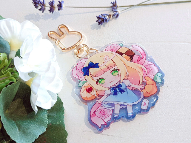 [OC] Alice Glitter Acrylic Keychain