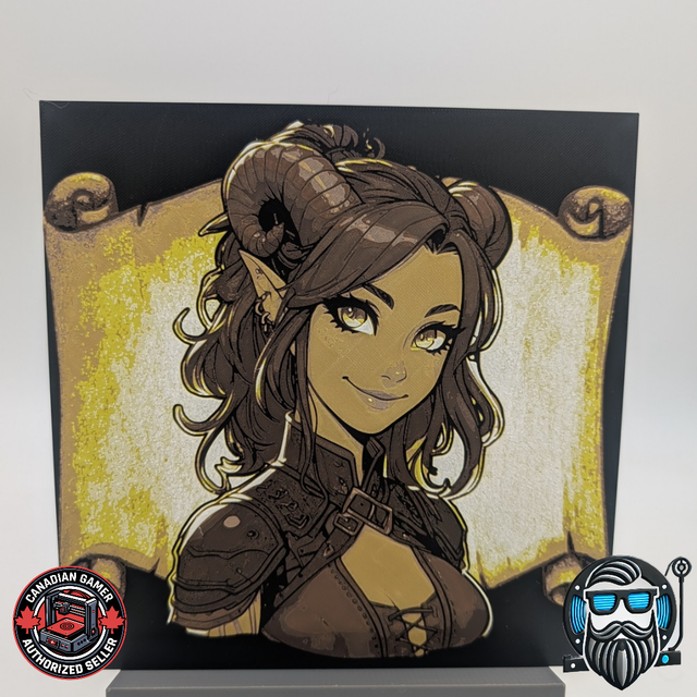 Tableau décoratif 3D Hueforge – Tieffelin – Impression 3D PLA 200 x 200 mm