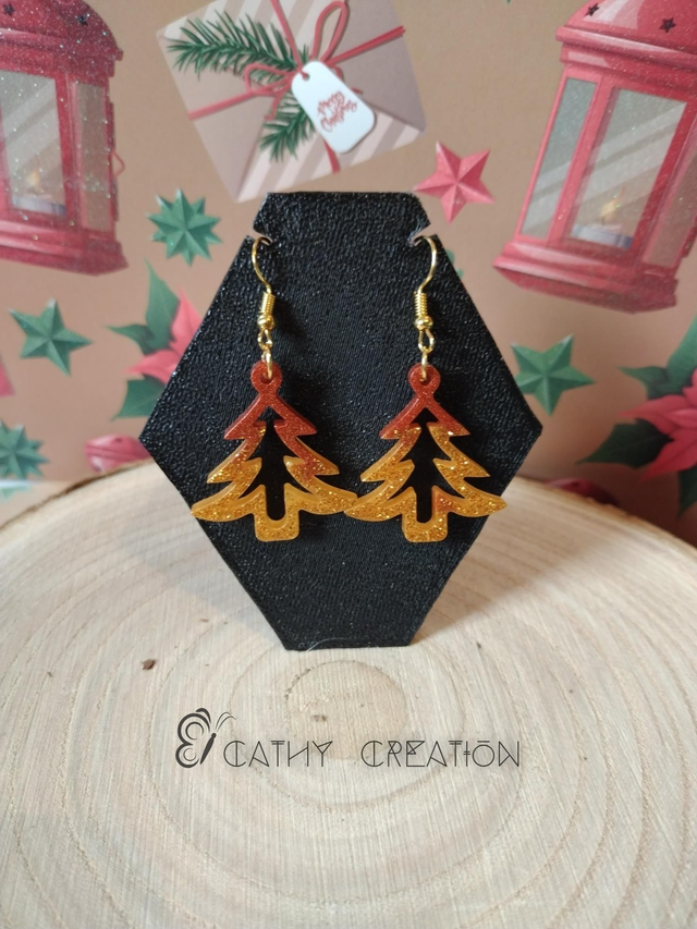 Boucles d'oreilles noël 