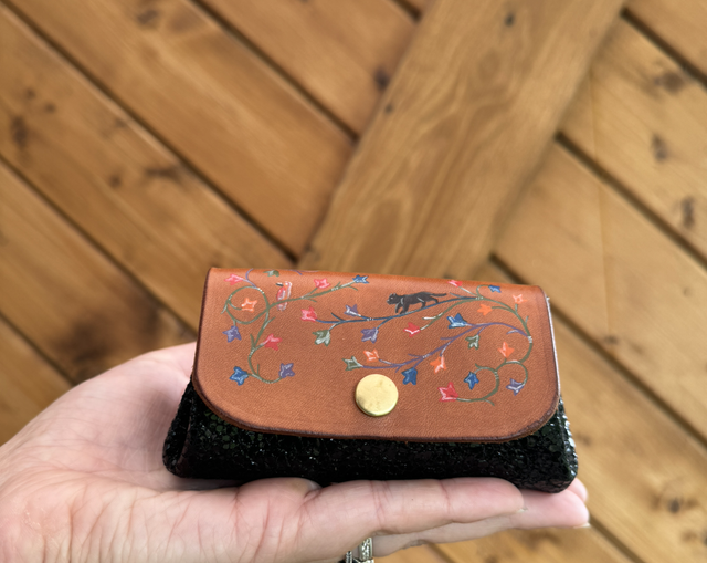 Porte-monnaie enluminure noir