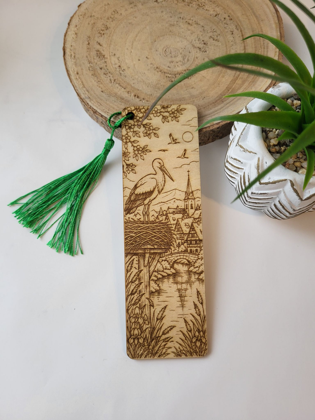 marque pages cigogne