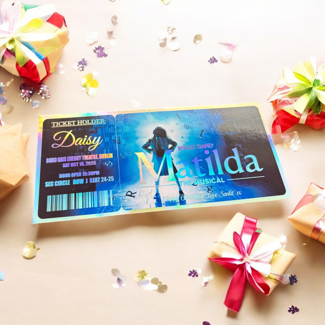Matilda the musical gift ticket / card