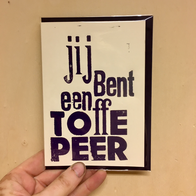 Jij bent een toffe peer