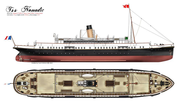 dessin du S.S NOMADIC 