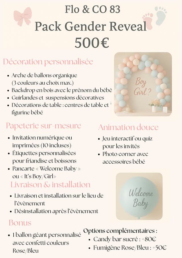 Pack premiums Gender Reveal