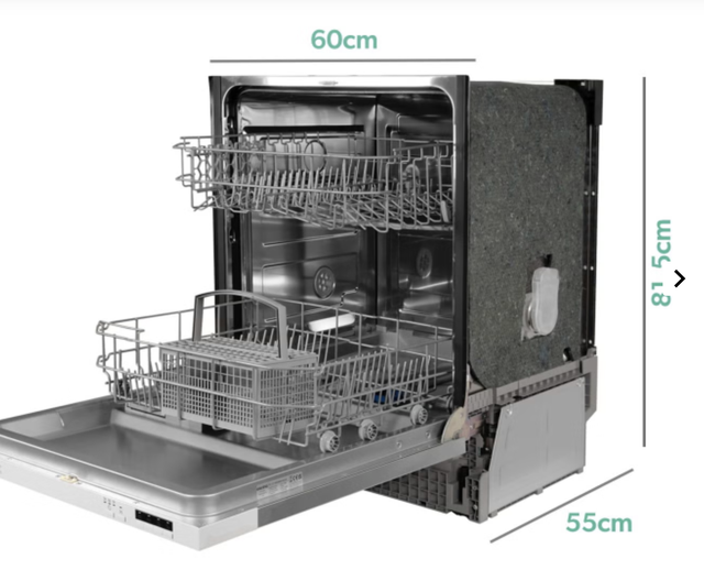 ElectriQ  eq60dwint Integrated Dishwasher - White control panel Compare