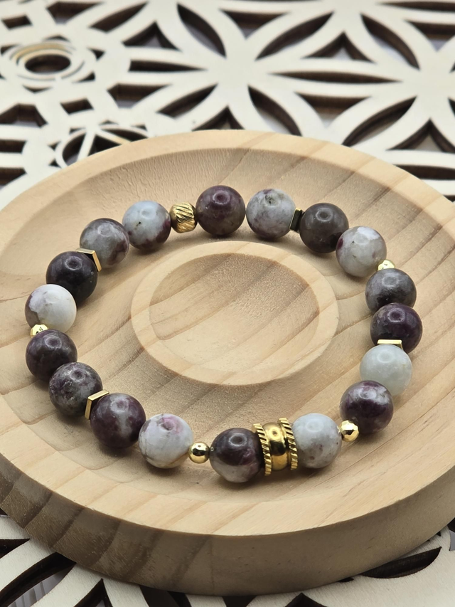 Bracelet Tourmaline rose 0,8 cm 