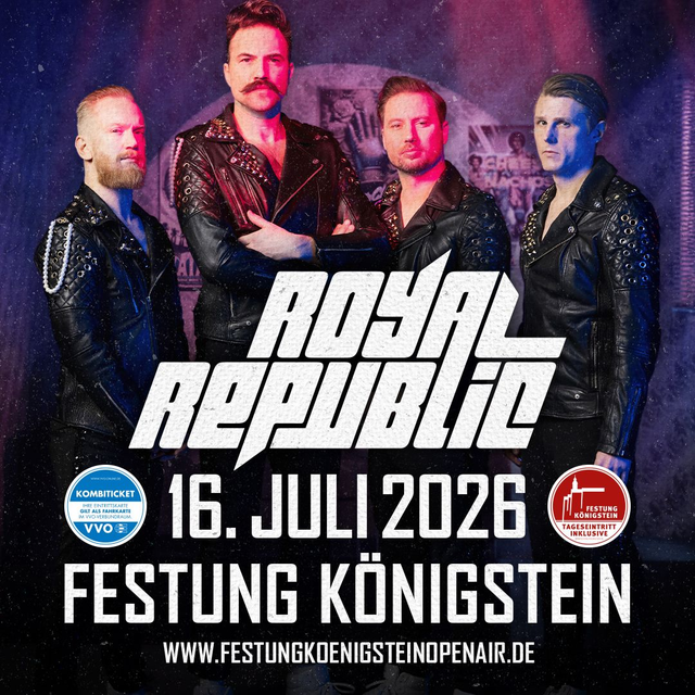 ROYAL REPUBLIC - Donnerstag, 16.07.2026 Fanticket ermäßigt
