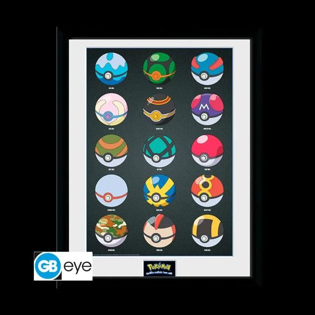 Abysse POKEMON Framed Print Pokeballs