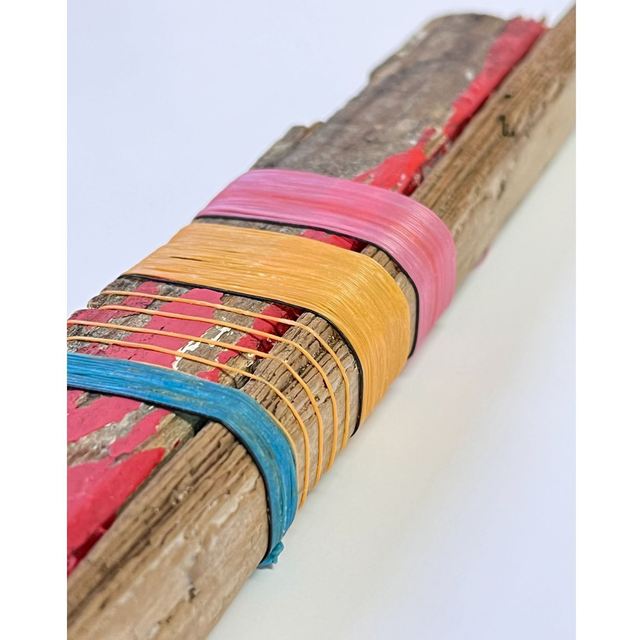 Red Wood - 3D vibrant wall sculpture