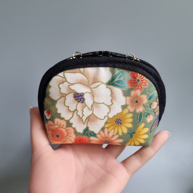 Porte-monnaie arrondi "Kanako" vert