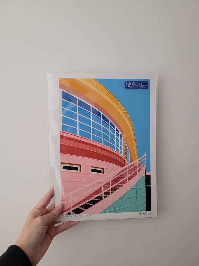 Perch on the Pier Signed Giclée A4 Print - JP-116