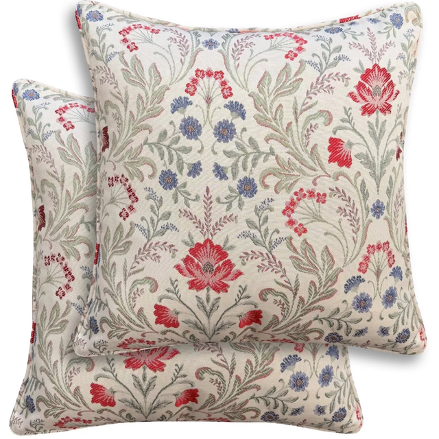 Enhanced Living Pair of Cotswold Red Cushion Covers - Cases Only