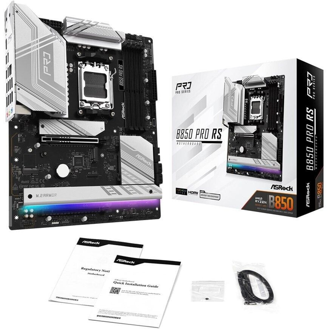 02.2.0125 – Scheda Madre ASRock B850 Pro RS – ATX professionale nera con WiFi 7 per Ryzen 7000/8000/9000