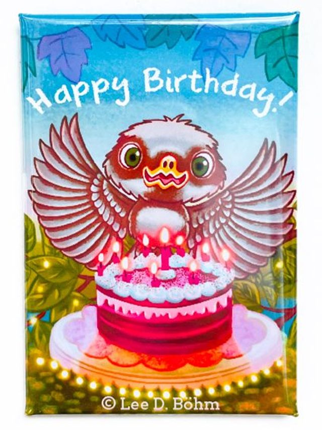 Magnet "Happy Birthday, kleiner Spatz" / Magnet "Happy Birthday, Little Sparrow"