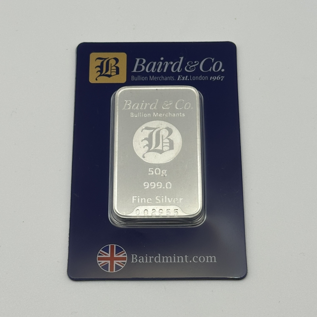 Baird &amp; Co 999.0 Fine Silver 50.0g 