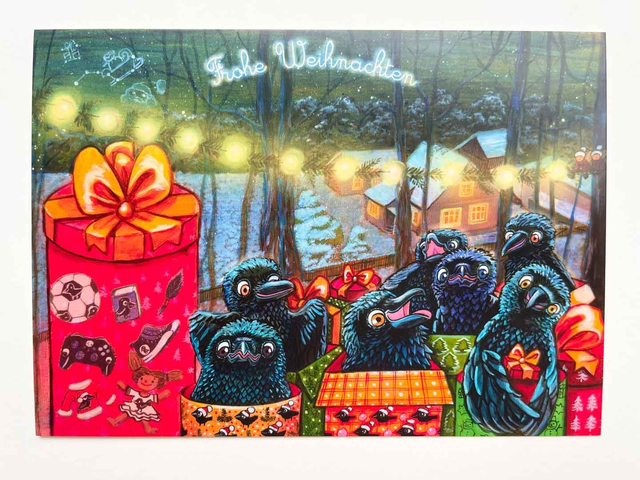 Postkarte Rabengeschenke 