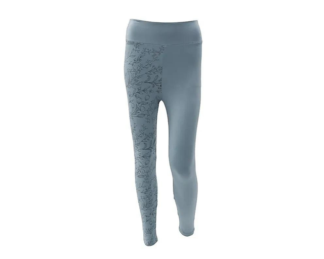 Legging de yoga bleu clair motif floral taille S-M