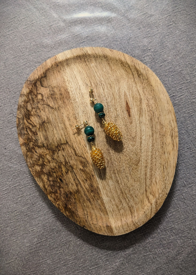 Verna - 3 MODELES DIFFERENTS SUR DEMANDE - Clous Aulnes Or 24k