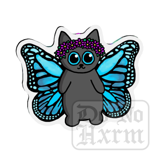 Butterfly Cat Acrylic Magnet 